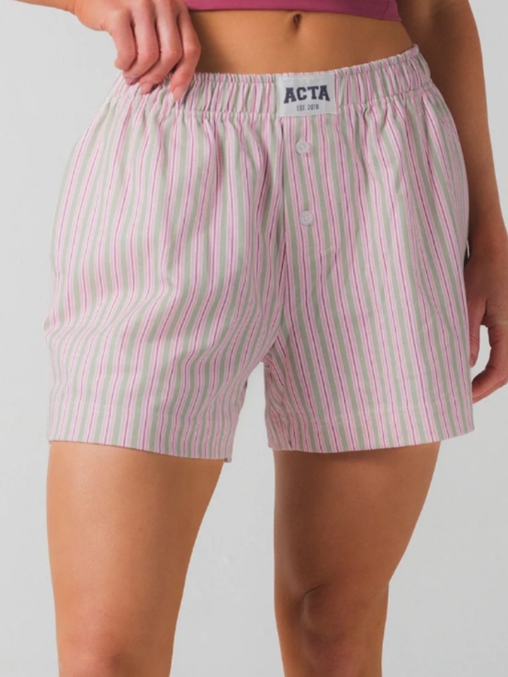 ACTA – Limited Garden Party Pink Stripe Women’s Boxer Shorts